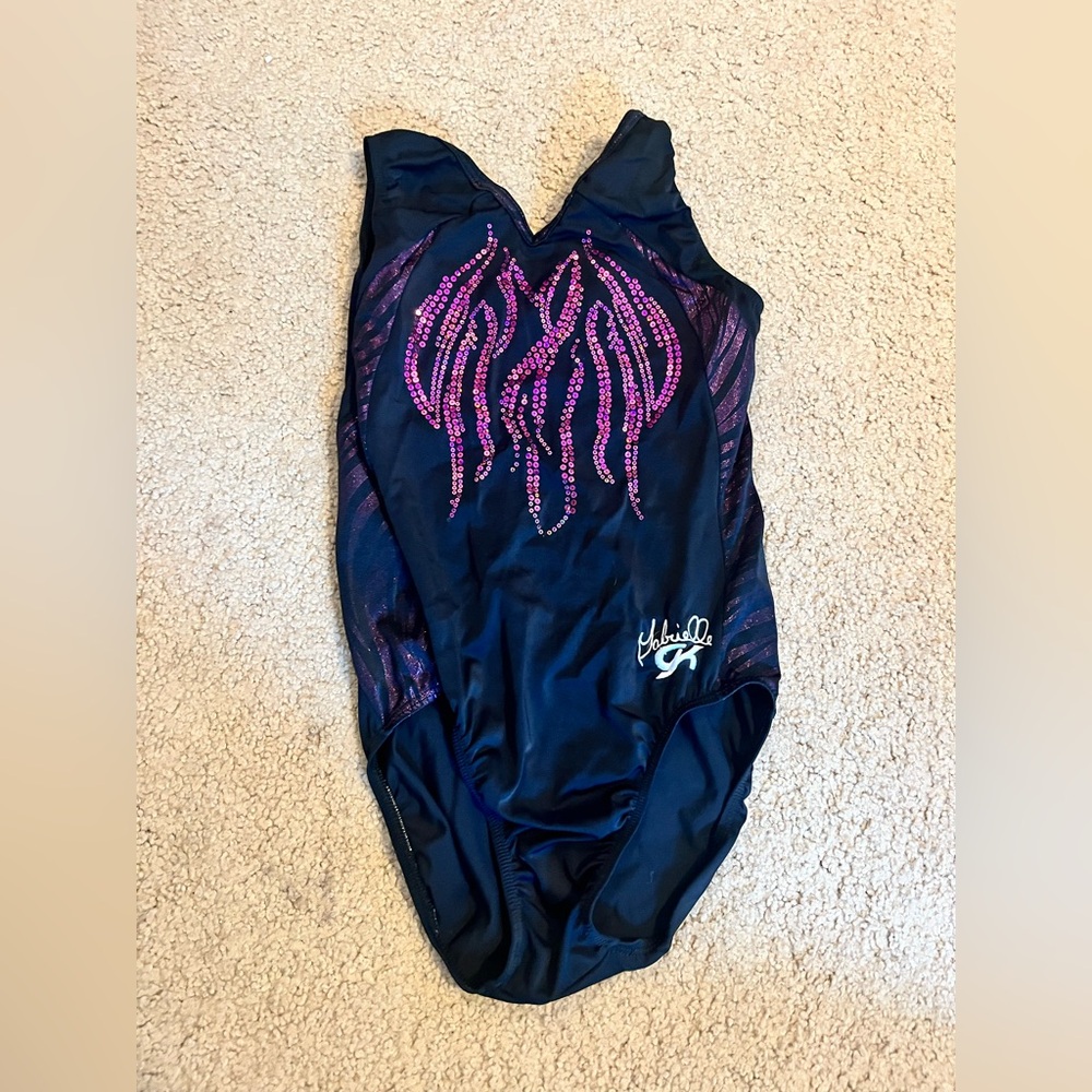 Gabby GK Black and Purple Leotard